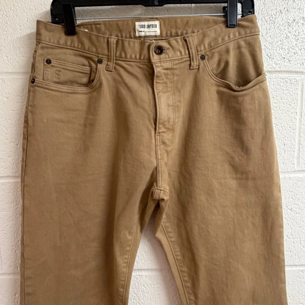 Todd Snyder Mens Straight Fit Stretch 5-Pocket Pants 35 Brown Academia Preppy